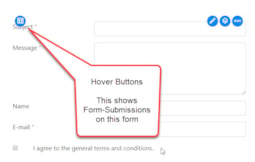 Hover Buttons - Access Form Submissions